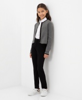 Брюки из джерси укороченные черные Gulliver, школьная форма для девочек  фото, kupilegko.ru